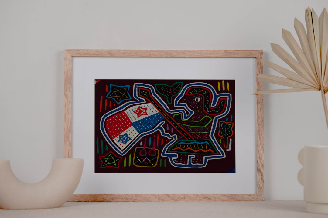 Traditional Patriotic Panama Flag Mola