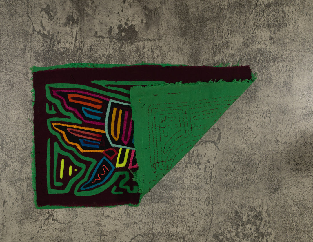 Classic Green And Maroon Jungle Bird Mola