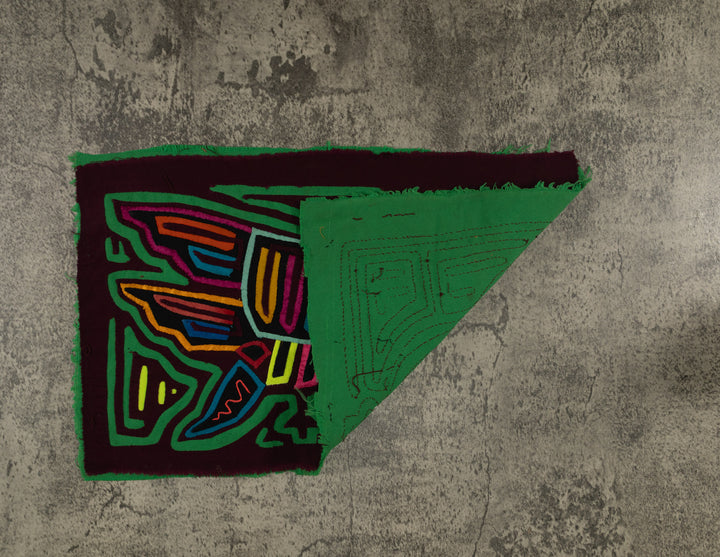 Classic Green And Maroon Jungle Bird Mola