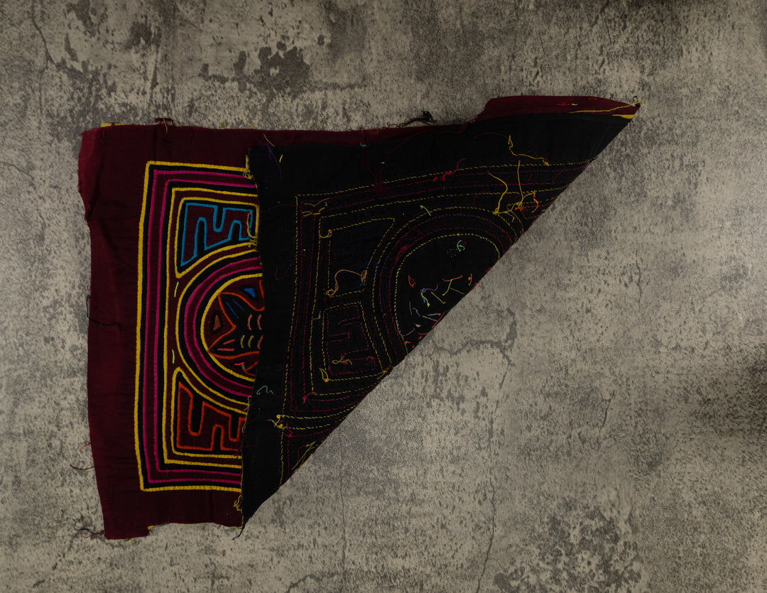 Classic Maroon Pink and Yellow Fish Mola