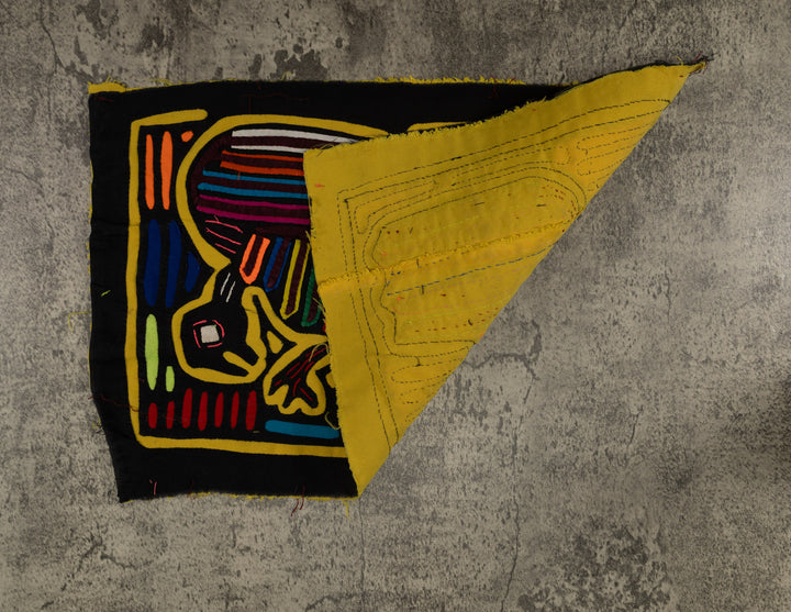 Traditional Rainbow Color Bird In Flight Mola