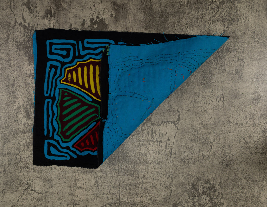 Classic Black And Blue Autumn Leaves Mola