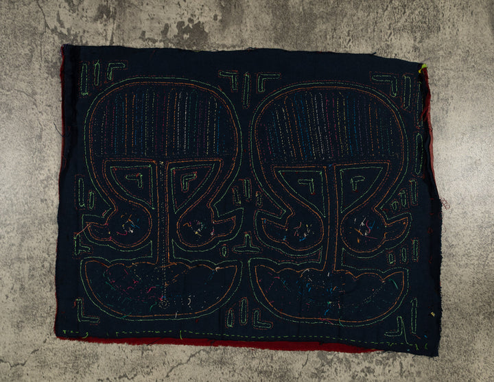 Traditional Multi-Color Duck Under Mushroom Mola