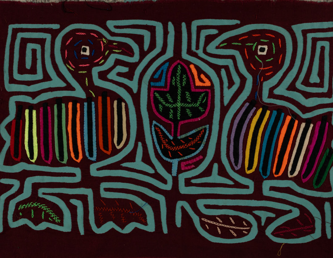 Classic Black And Turquoise Jungle Bird Mola