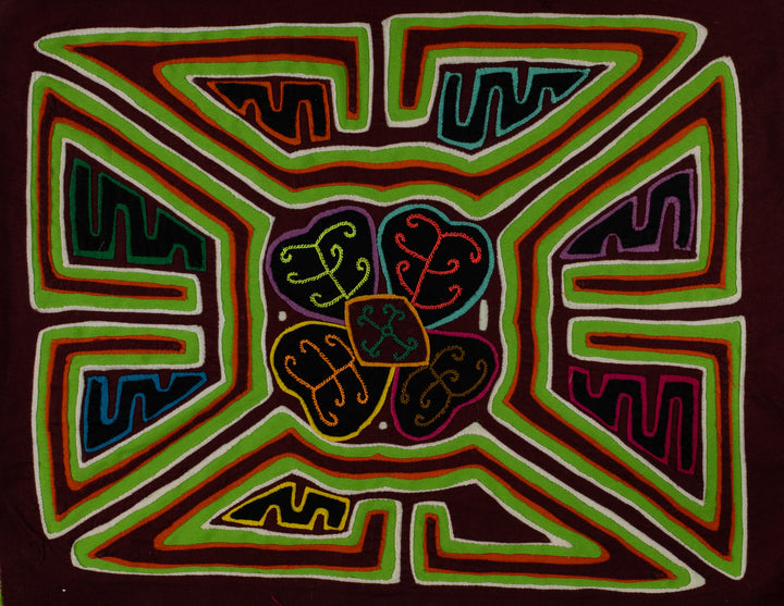 Classic Burgundy And Green Floral Flower Mola