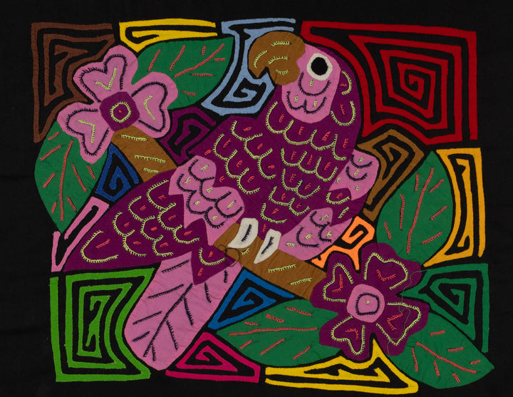 Fantasy Pink And Purple Parrot Bird Mola