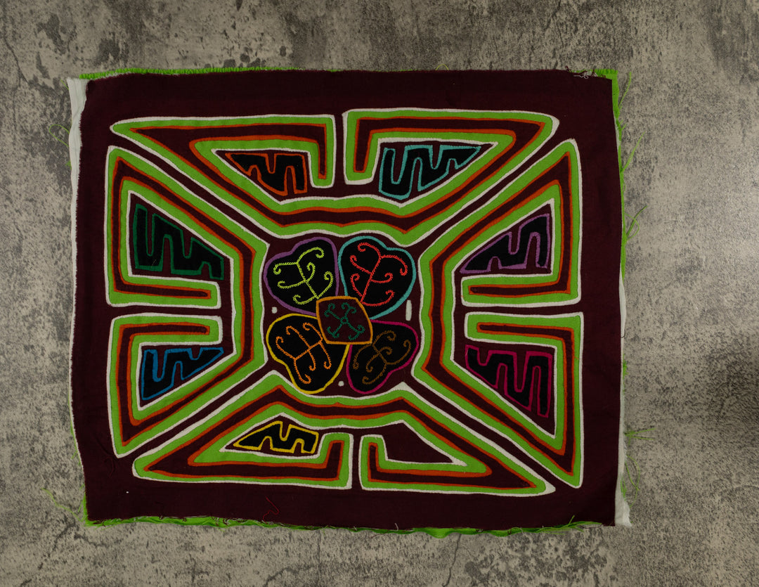 Classic Burgundy And Green Floral Flower Mola