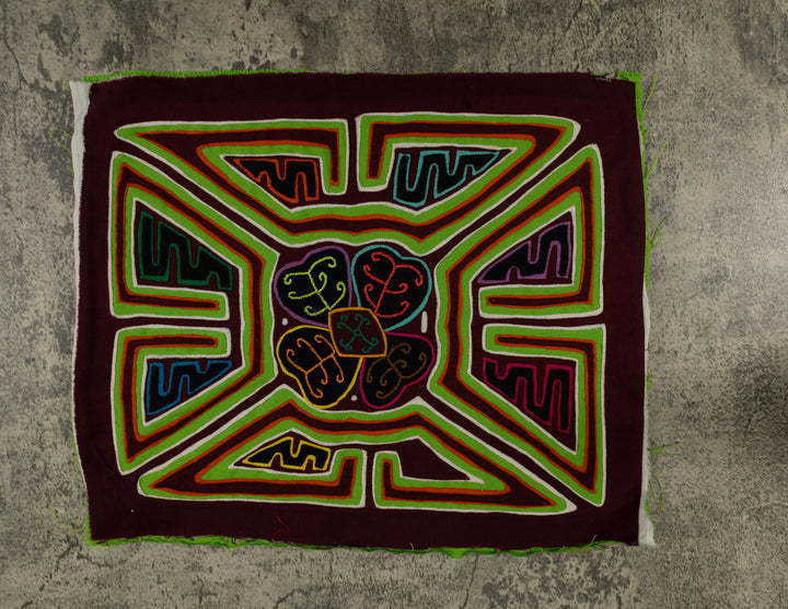 Classic Burgundy And Green Floral Flower Mola