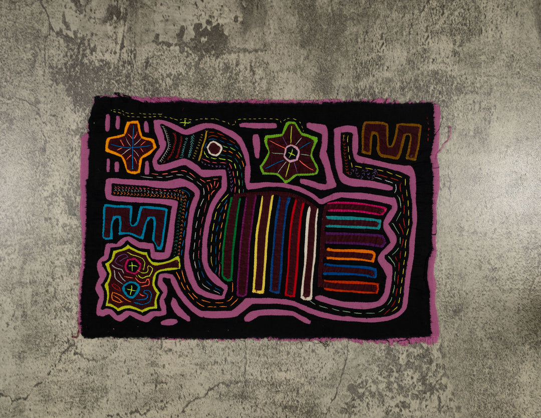 Traditional Purple And Black Song Bird Mola