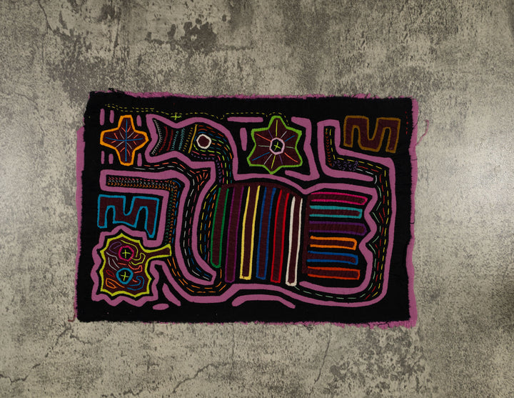 Traditional Purple And Black Song Bird Mola