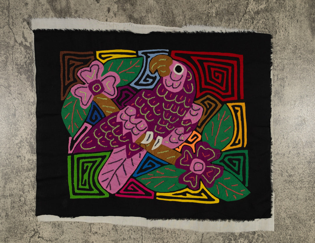 Fantasy Pink And Purple Parrot Bird Mola