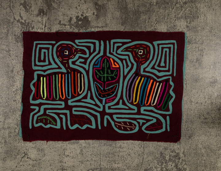 Classic Black And Turquoise Jungle Bird Mola