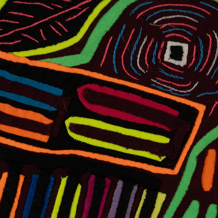 Burgundy And Green Mother And Son Mola