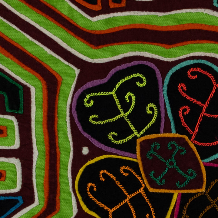 Classic Burgundy And Green Floral Flower Mola