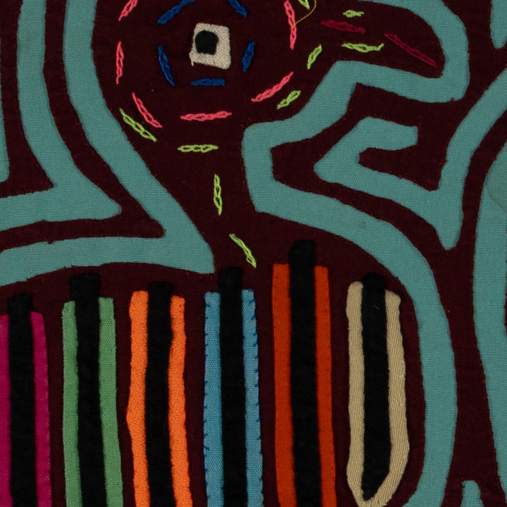 Classic Black And Turquoise Jungle Bird Mola