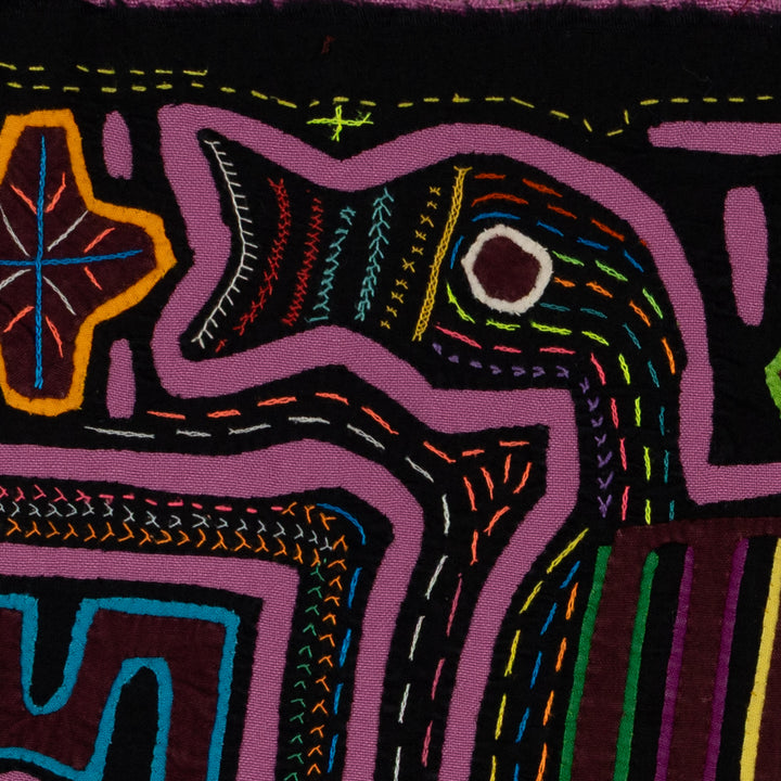 Traditional Purple And Black Song Bird Mola