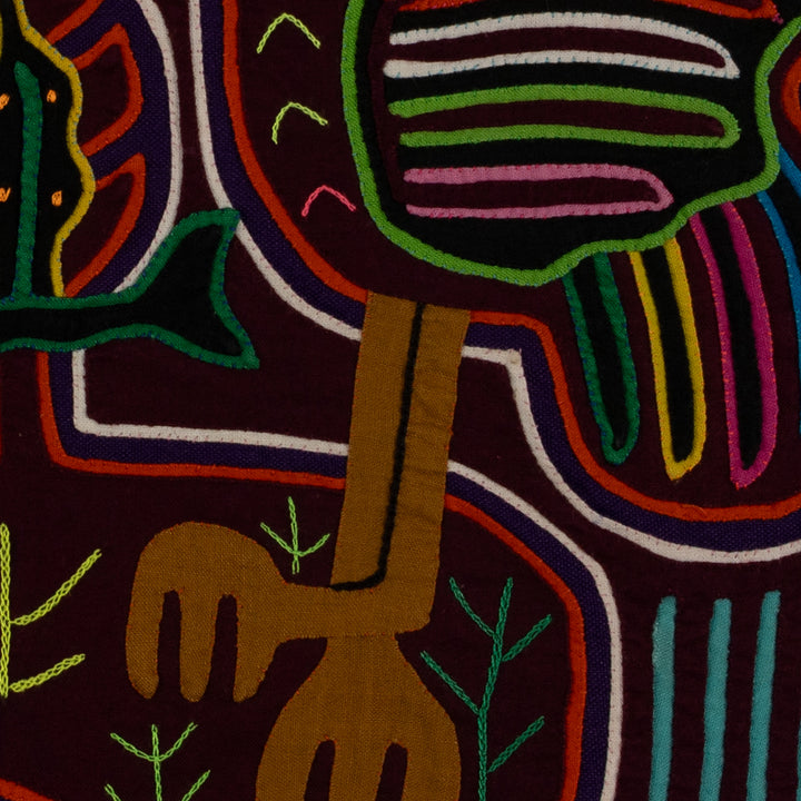 Maroon And White Heron Bird With Fish Mola