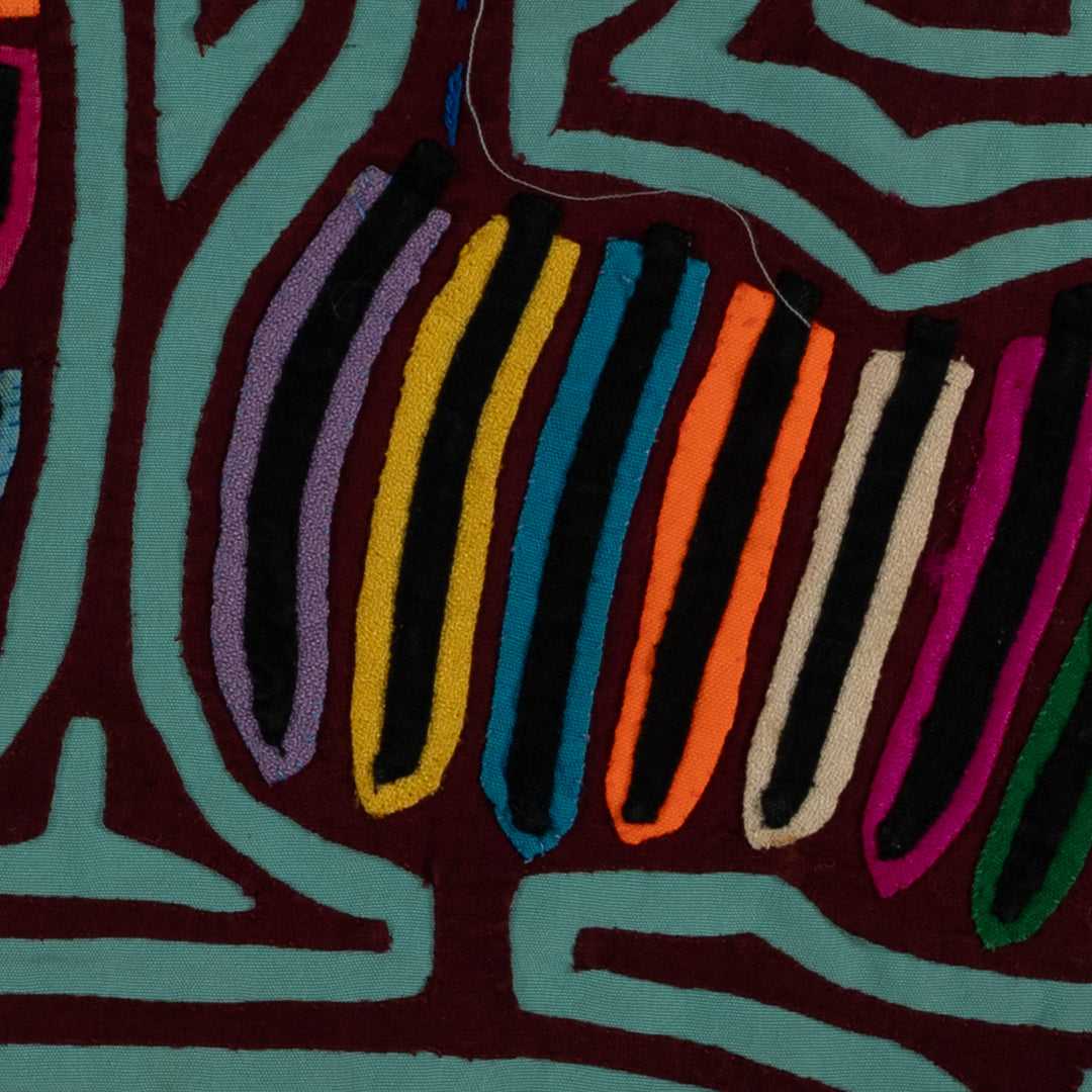 Classic Black And Turquoise Jungle Bird Mola