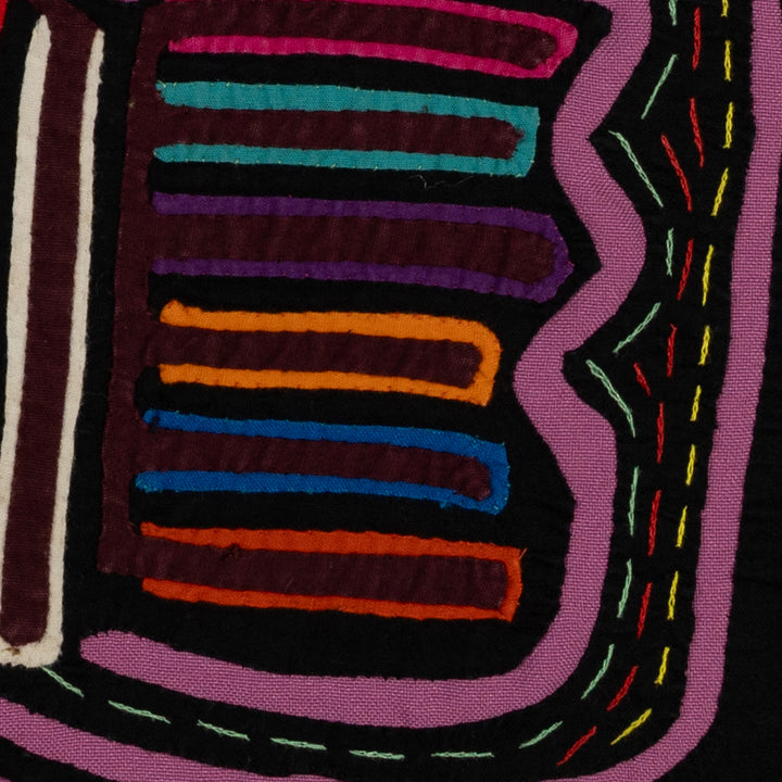 Traditional Purple And Black Song Bird Mola