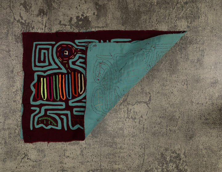 Classic Black And Turquoise Jungle Bird Mola