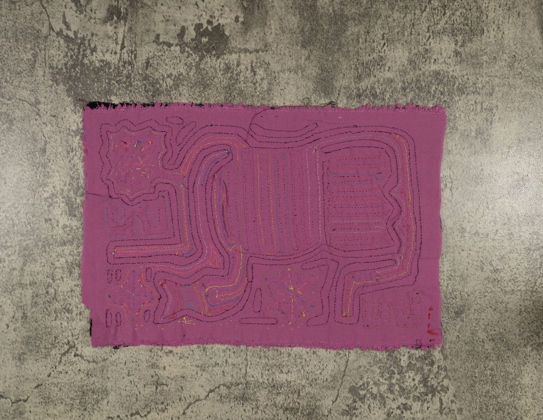 Traditional Purple And Black Song Bird Mola