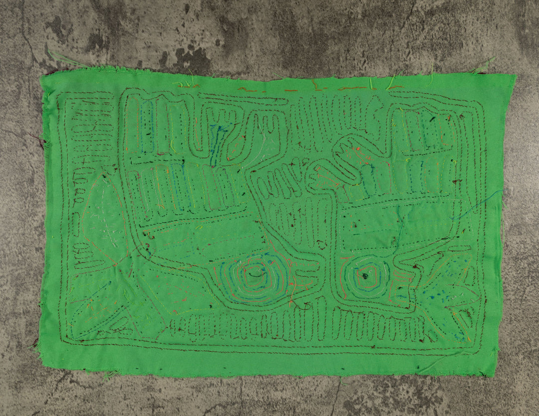 Burgundy And Green Mother And Son Mola