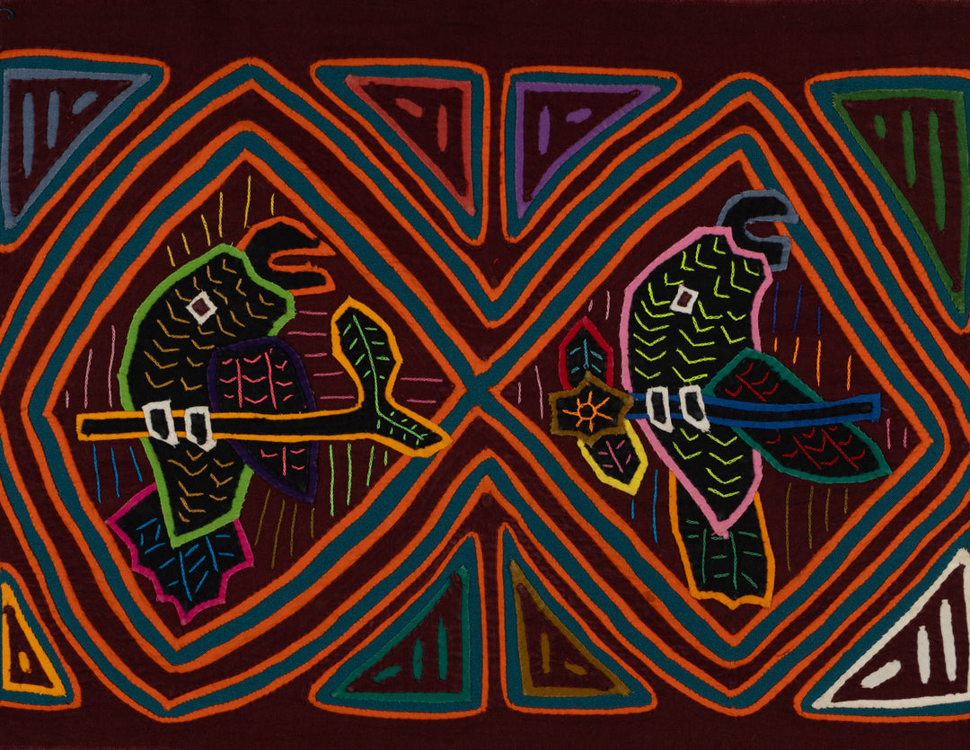 Traditional Orange And Blue squawking Parrot Mola