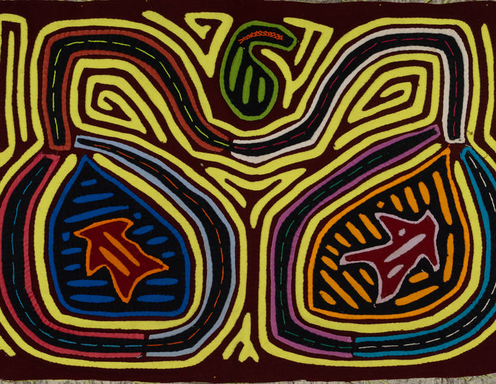 Traditional Burgundy And Yellow Classic Design Mola