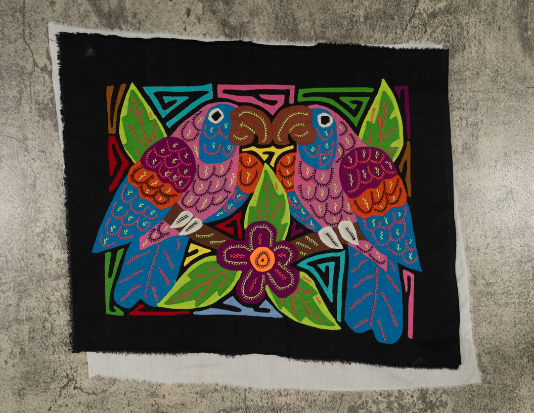 Fantasy Pink And Blue Two Parrot Bird Mola