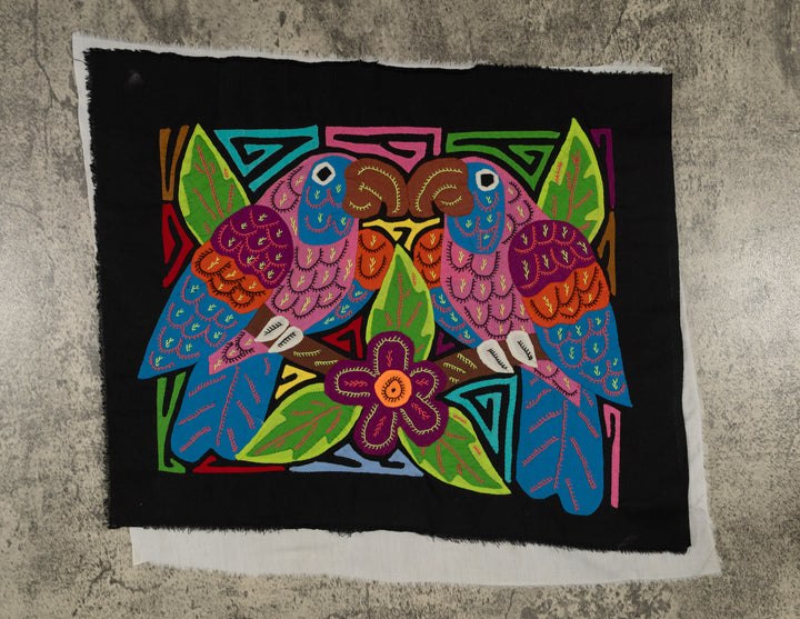 Fantasy Pink And Blue Two Parrot Bird Mola