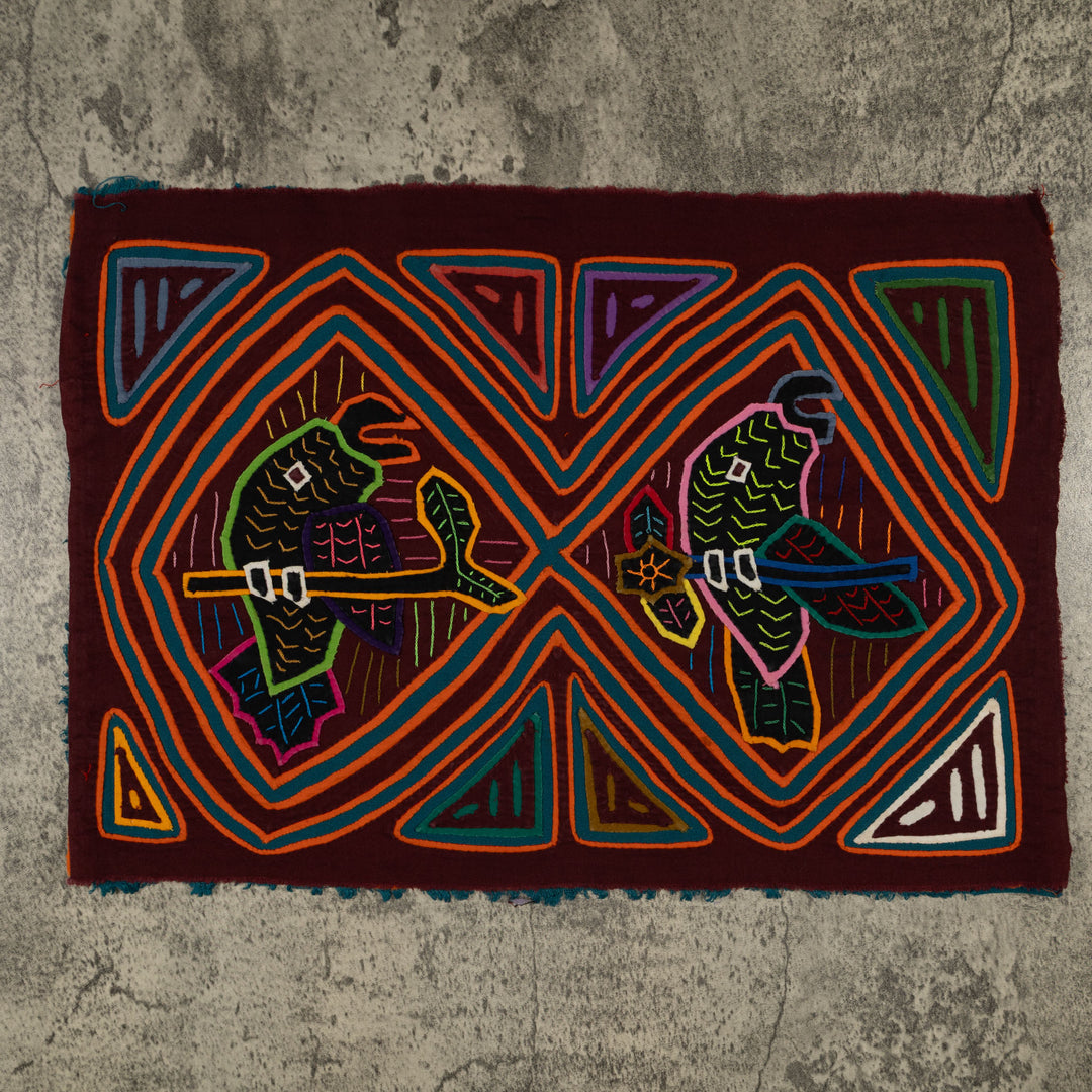 Traditional Orange And Blue squawking Parrot Mola