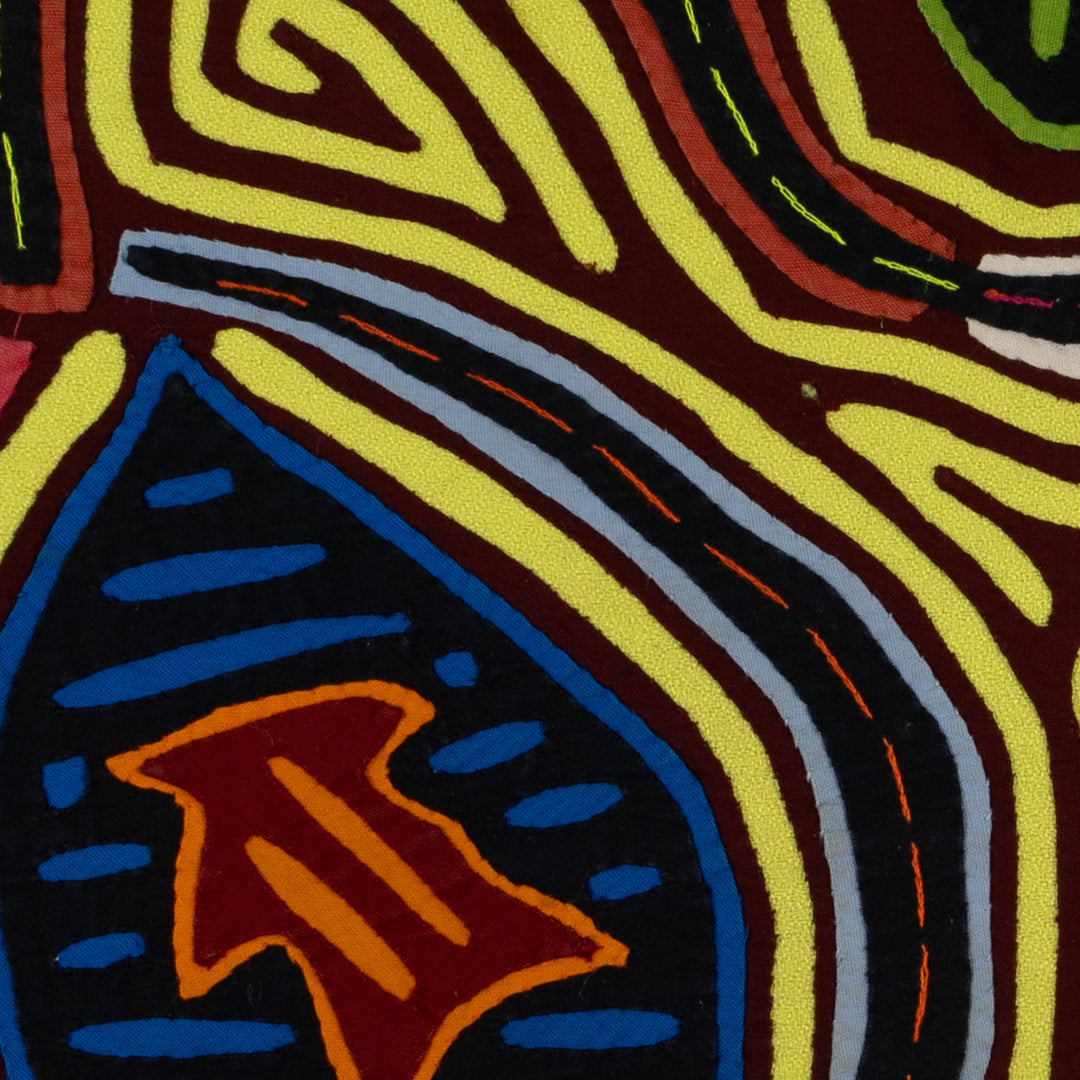 Traditional Burgundy And Yellow Classic Design Mola