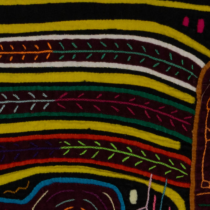 Traditional Toucan Bird And Palm Tree Mola