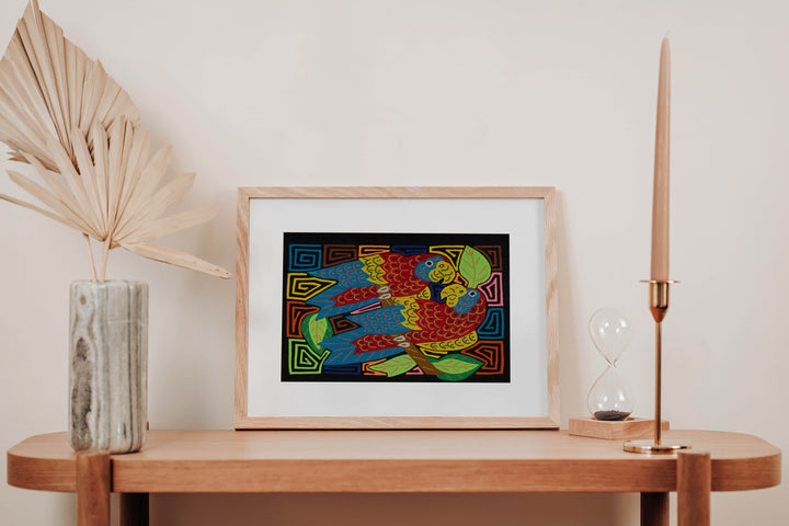 Tropical Macaws with Blue Wings Mola