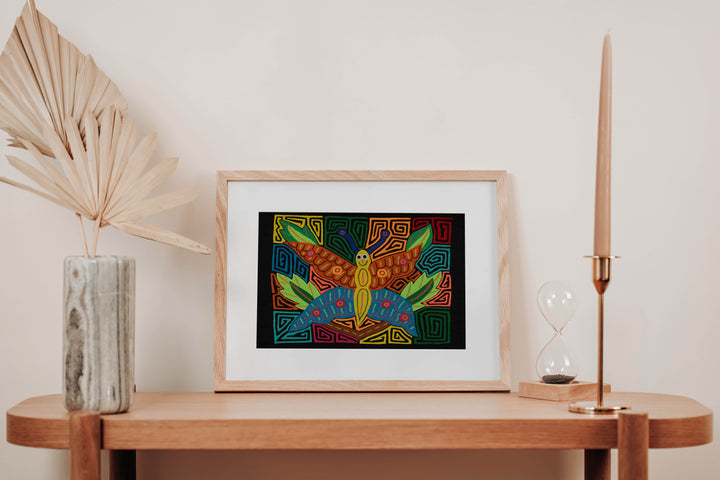 Fantasy Orange And Blue Parrot Bird Mola