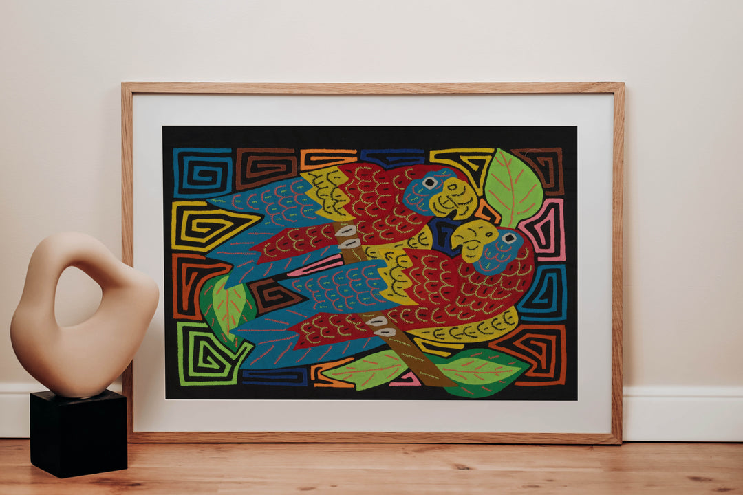 Tropical Macaws with Blue Wings Mola