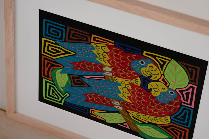 Tropical Macaws with Blue Wings Mola