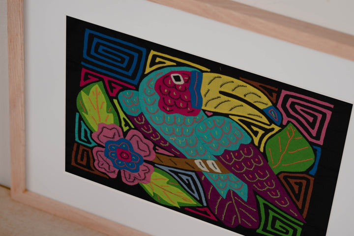 Fantasy Purple And Blue Toucan Parrot Bird Mola