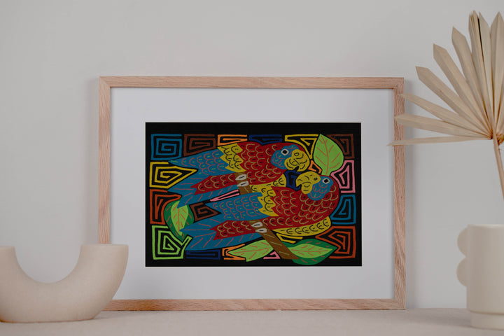 Tropical Macaws with Blue Wings Mola