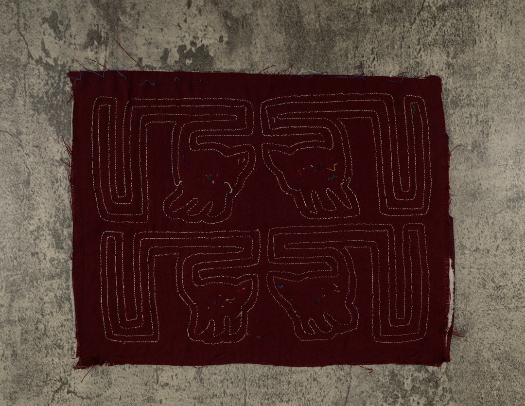 Burgundy And White Bird Head Mola