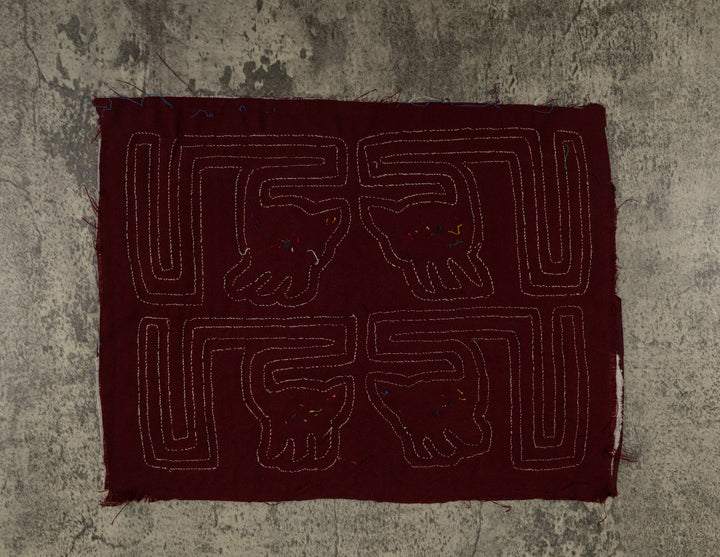 Burgundy And White Bird Head Mola