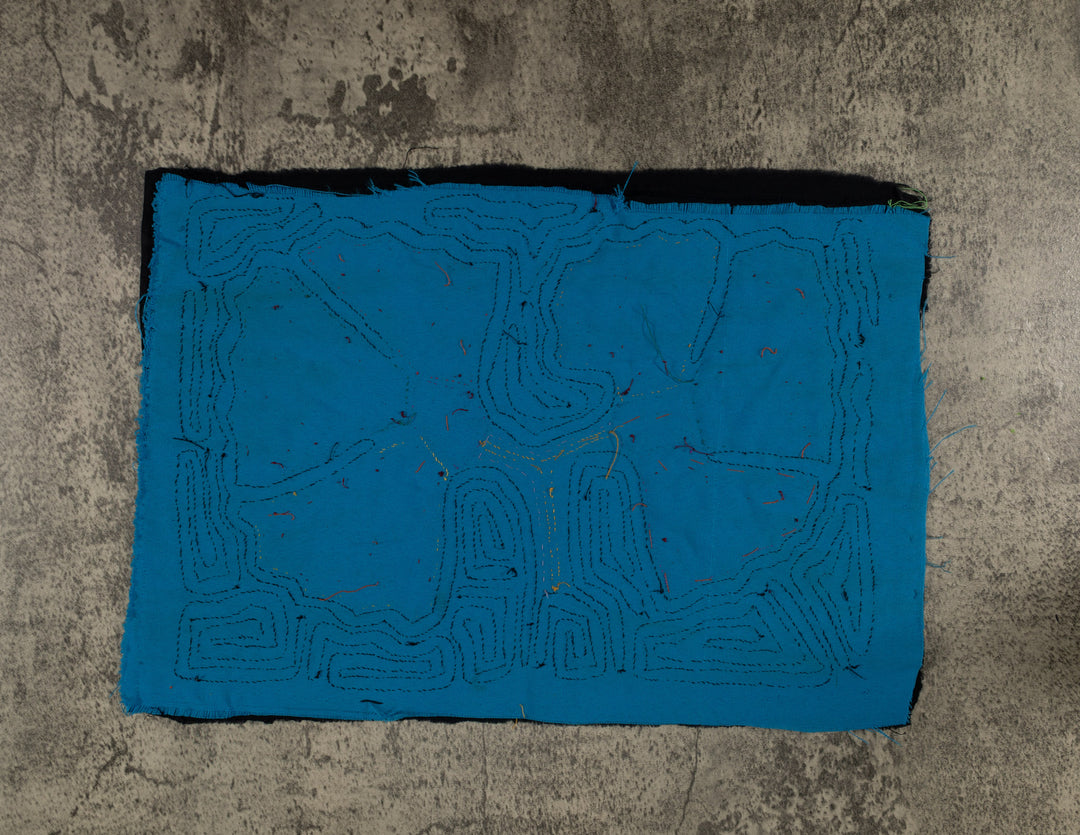 Classic Black And Blue Autumn Leaves Mola