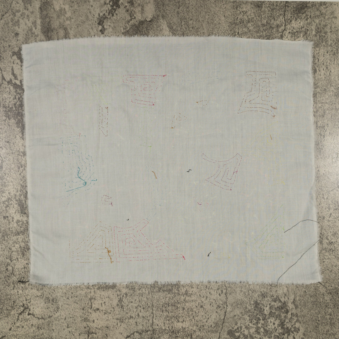 Fantasy Orange Blue And Green Three Bird Toucan And Parrot Mola