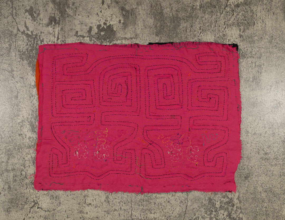 Traditional Orange And Pink Big Cheek Mola