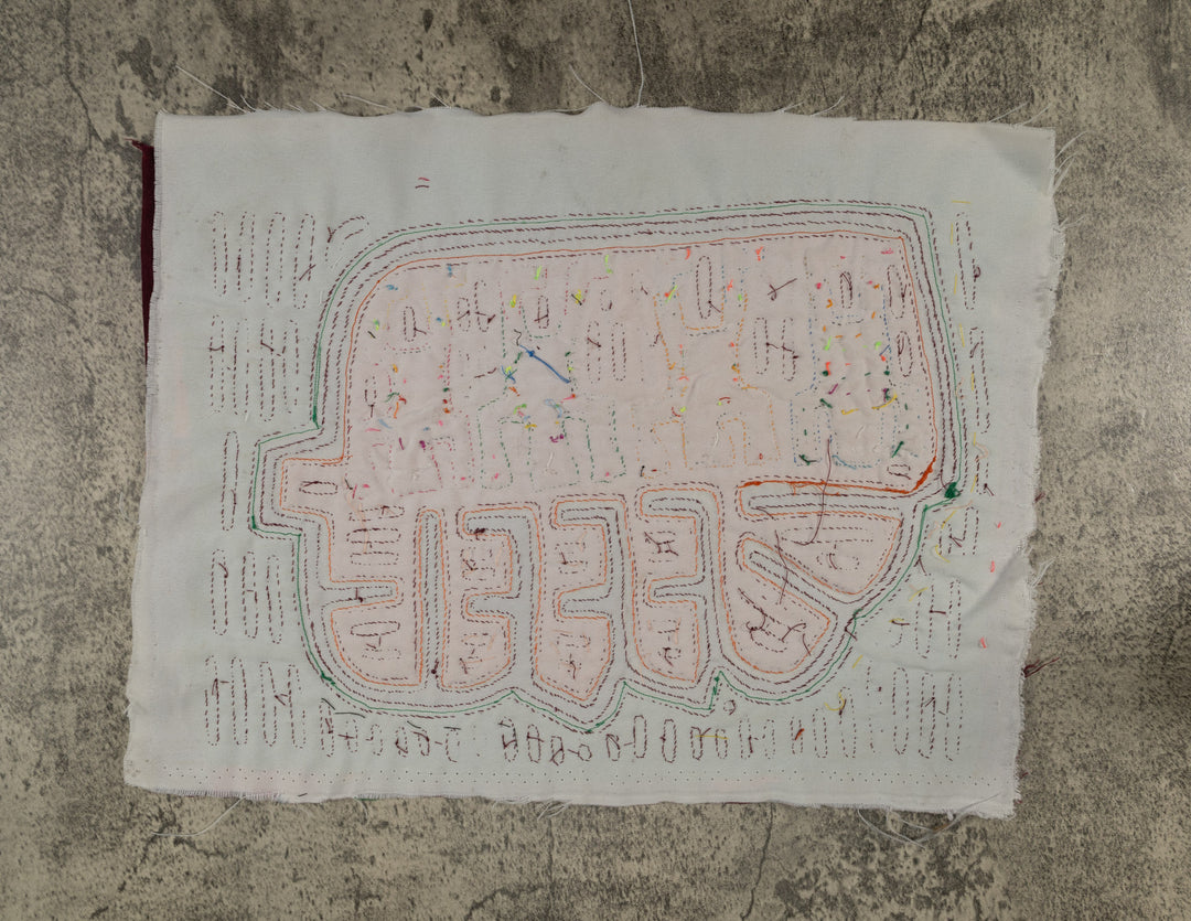 Classic Burgundy And White Boat People Mola