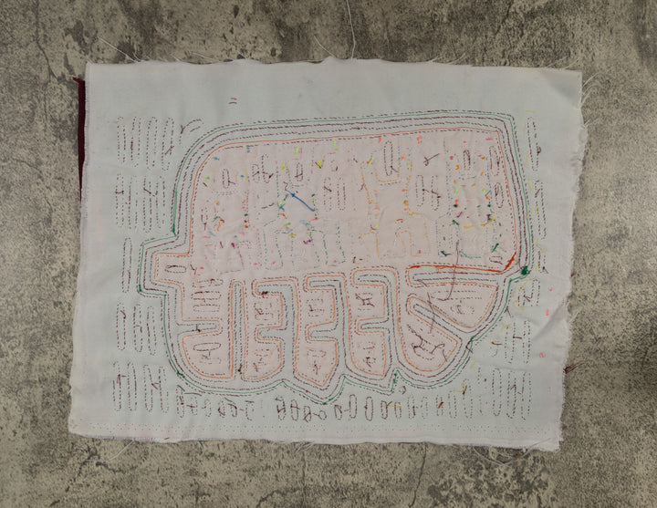 Classic Burgundy And White Boat People Mola