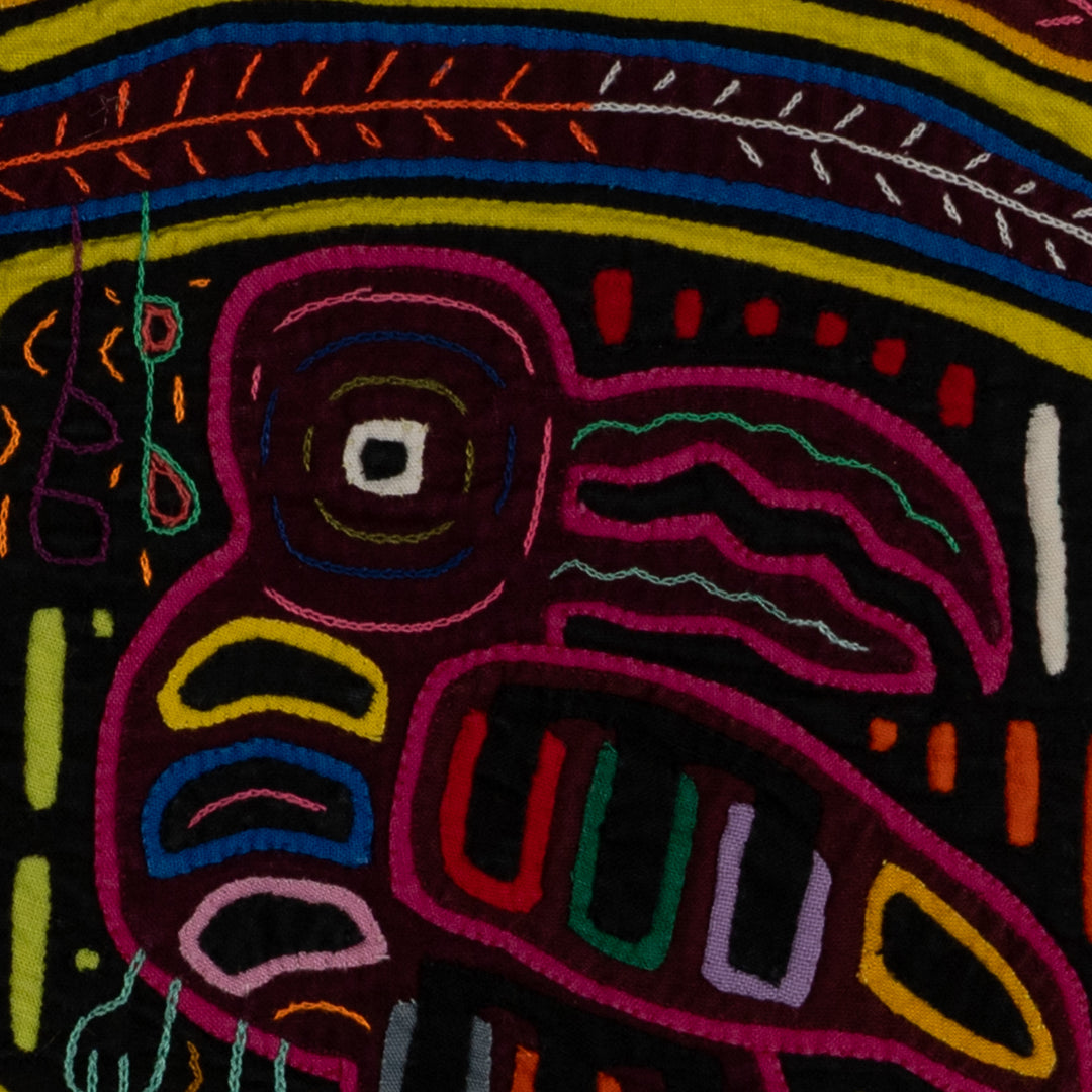 Traditional Toucan Bird And Palm Tree Mola