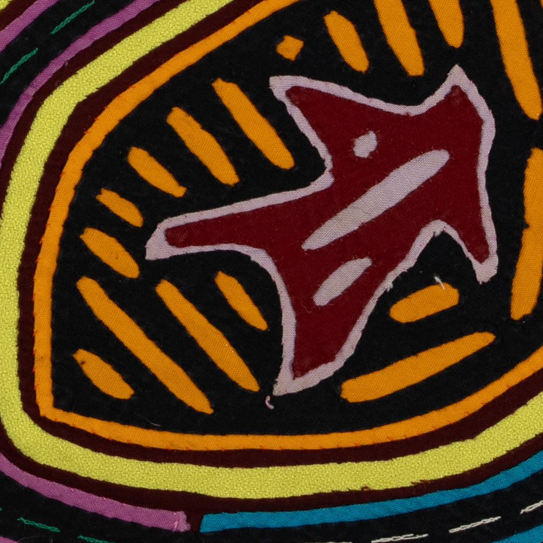 Traditional Burgundy And Yellow Classic Design Mola