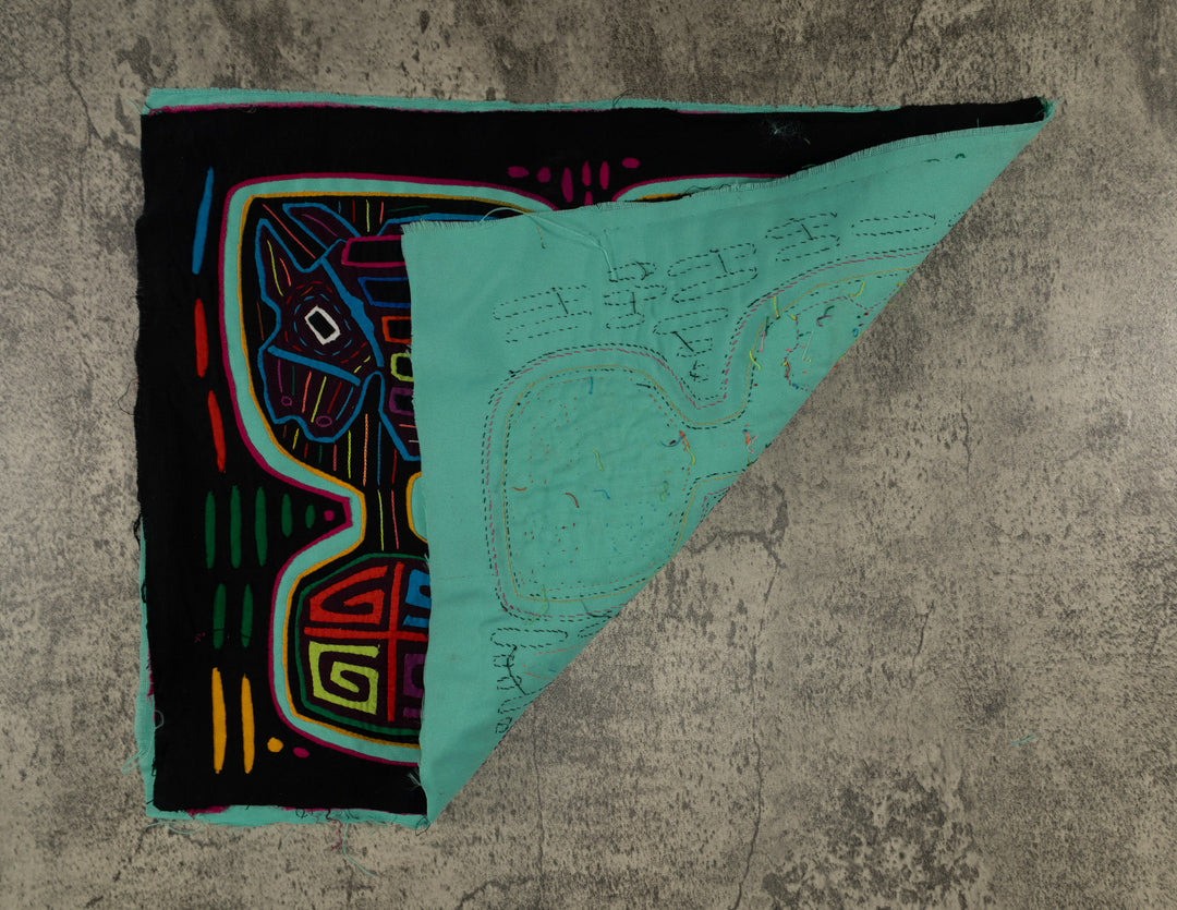 Multi-Color Puppy Dog In A Maraca Mola