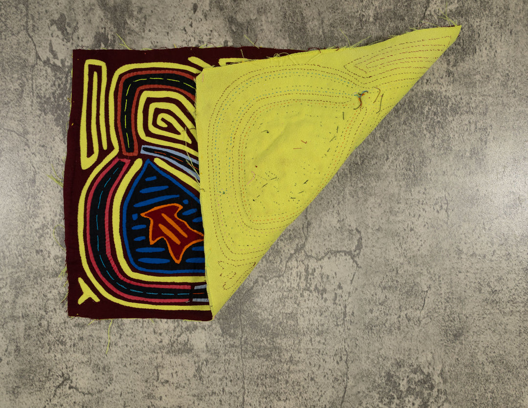 Traditional Burgundy And Yellow Classic Design Mola